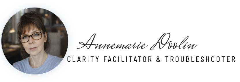 Annemarie Doolin, clarity coach, facilitator & troubleshooter signature